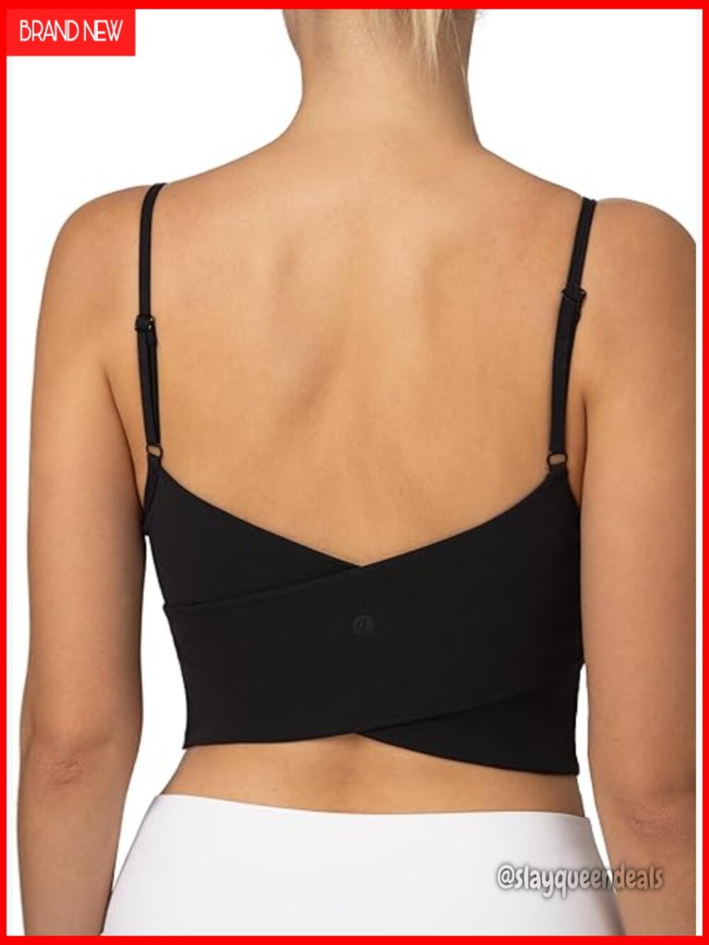 Crop Tank Top with Built-in Bra Adjustable Straps for Yoga Workout